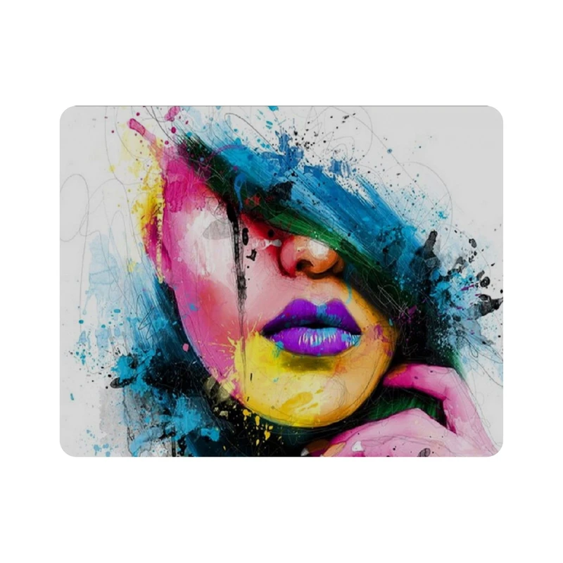 ماوس پد اطلس آبی طرح انتزاعی دختر مدل T1273