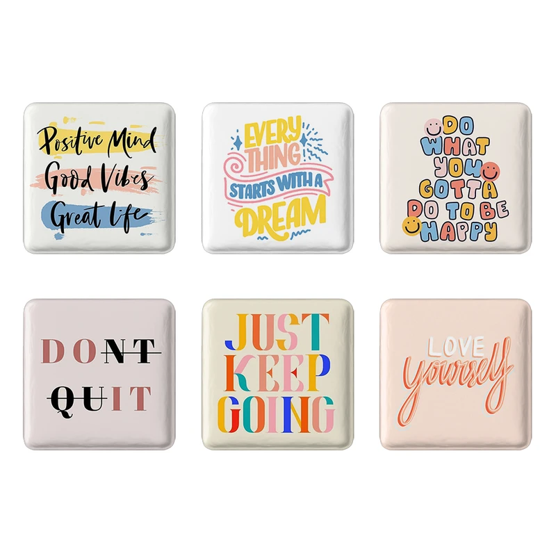 مگنت خندالو طرح جملات انگیزشی کد 1569A مجموعه 6 عددی