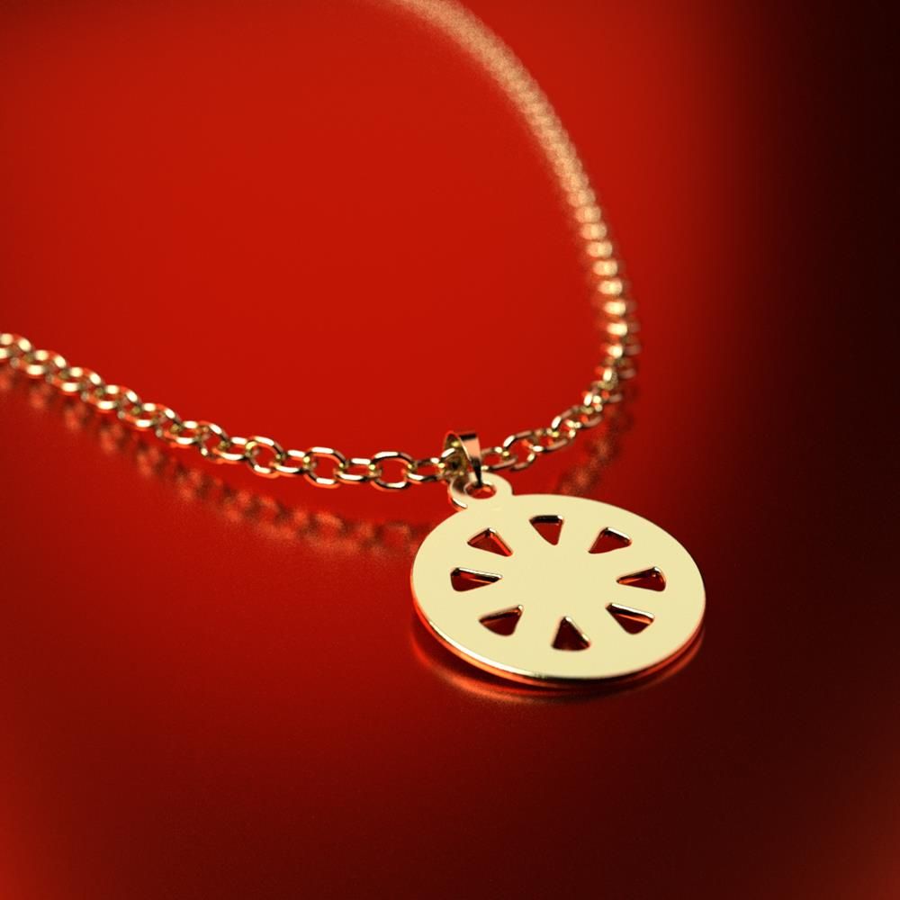 آویز گردنبند طلا 18 عیار زنانه مدوپد مدل چرخ کد PA1-12717 - - 3