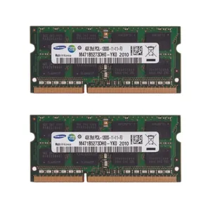 رم لپ تاپ DDR3L دو کاناله 1600 مگاهرتز سامسونگ مدل 12800s ظرفیت ۴ گیگابایت بسته ۲ عددی 