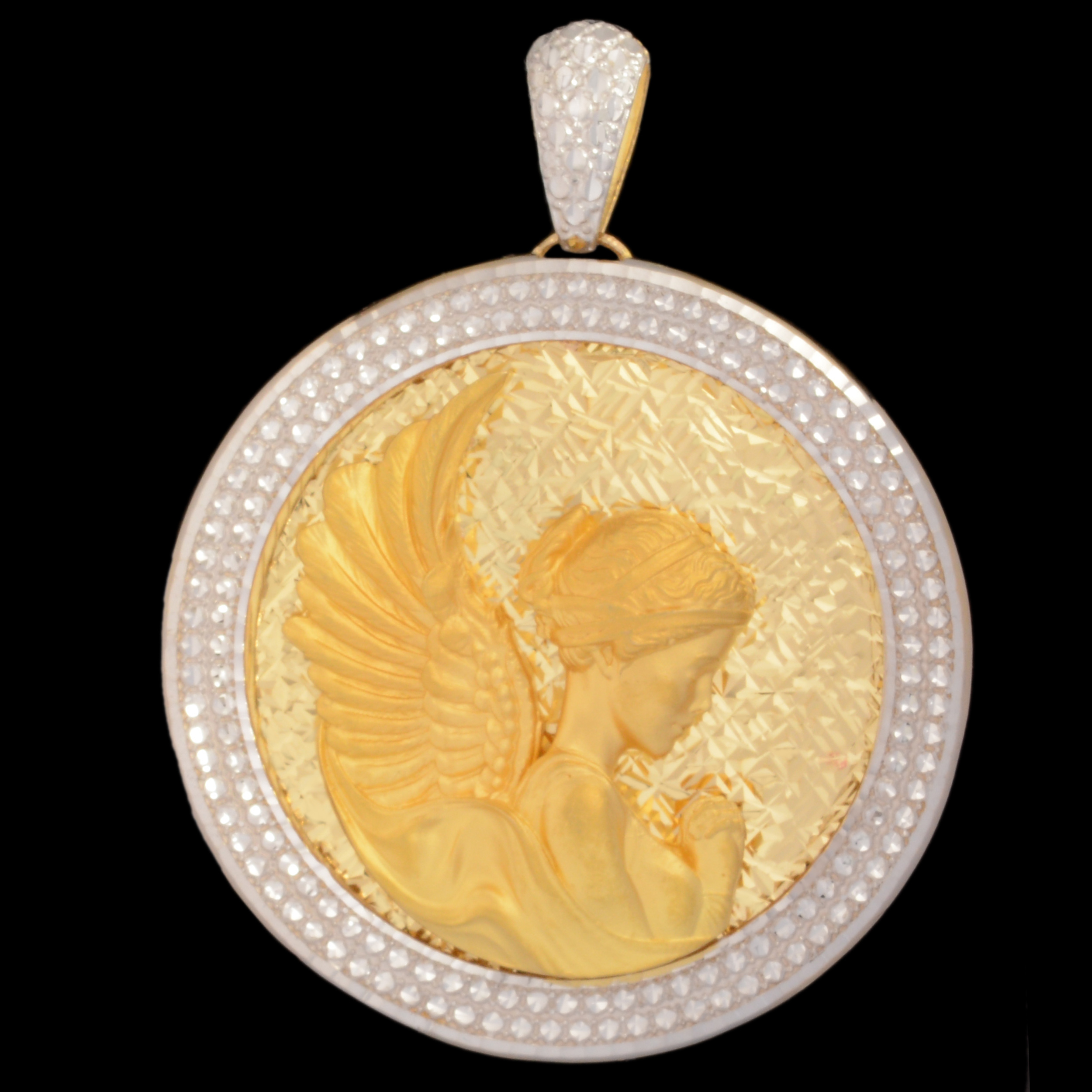 آویز گردنبند طلا 18 عیار زنانه طلای مستجابی مدل فرشته آوا  کد 4033