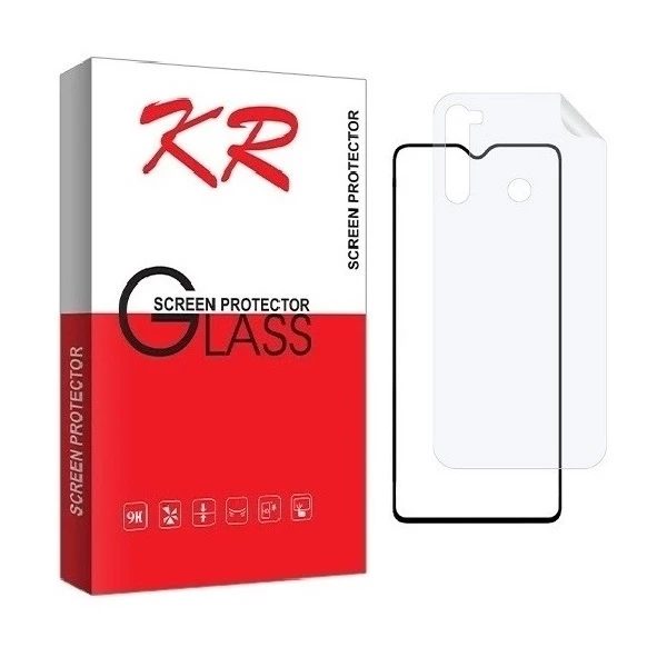 محافظ صفحه نمایش کی آر مدل 2FN مناسب برای گوشی موبایل شیائومی Redmi Note 8 به همراه محافظ پشت گوشی