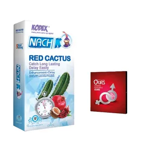 کاندوم ناچ کدکس مدل Red Cactus بسته 12 عددی به همراه کاندوم اورز مدل بلیسر