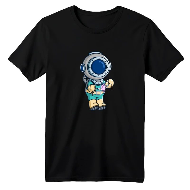 تی شرت آستین کوتاه بچگانه مدل آدم فضایی کد 02