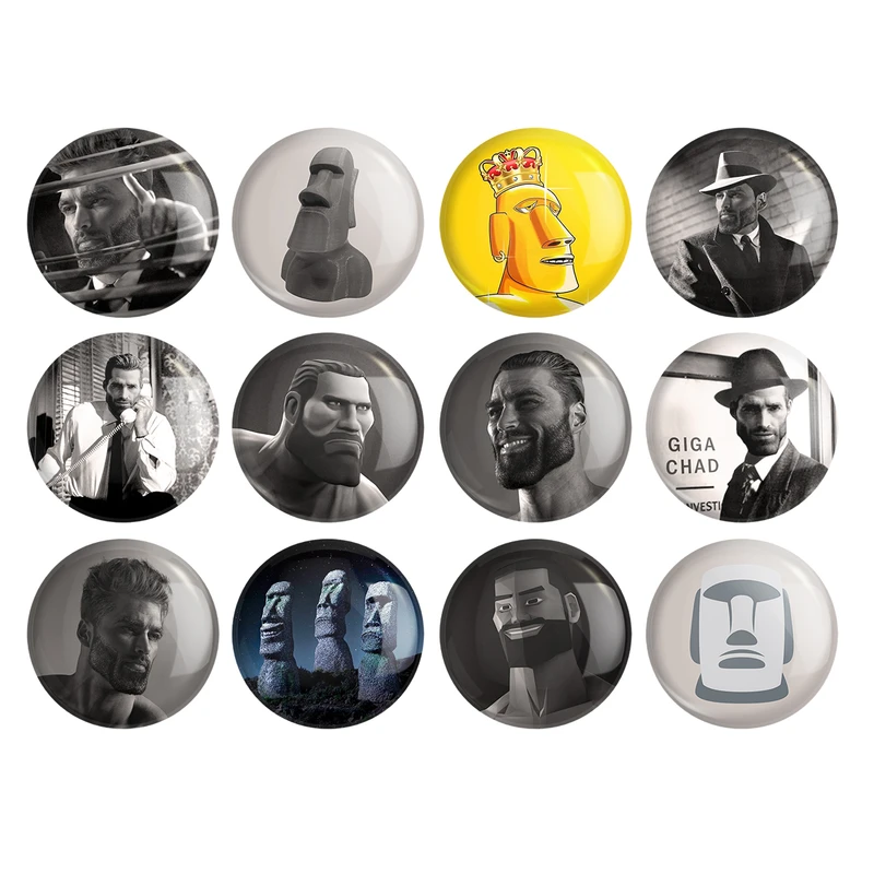 پیکسل خندالو مدل کاکا سنگی گیگاچاد Kaka Sngi Gigachad کد 1446 مجموعه 12 عددی