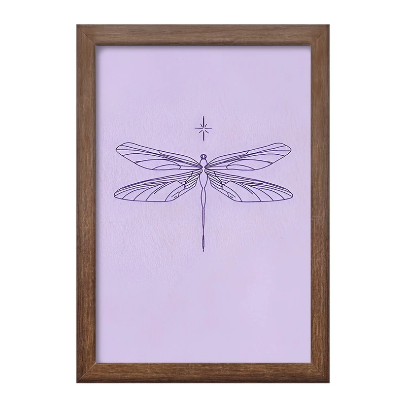 تابلو خندالو طرح سنجاقک بنفش کد F3731