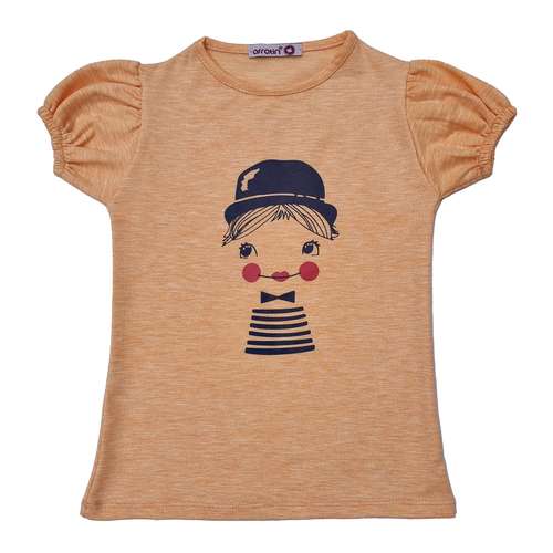 تی شرت دخترانه افراتین مدل دلقک رنگ گلبهی