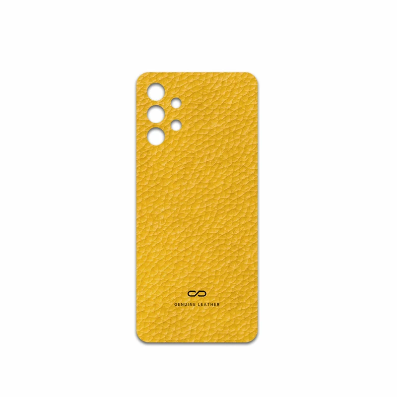 برچسب پوششی ماهوت مدل Mustard-Leather مناسب برای گوشی موبایل سامسونگ Galaxy A32 4G
