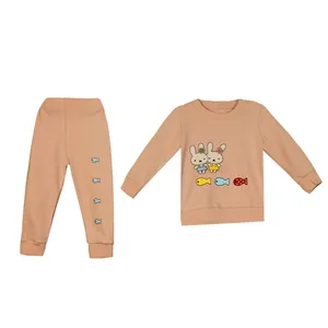 ست سویشرت و شلوار دخترانه مدل خرگوش و ماهی کد 24