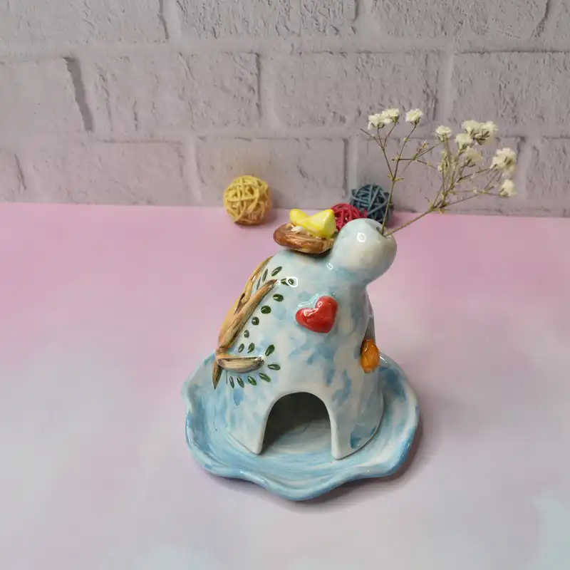 جاشمعی سرامیکی مدل خانه عشق