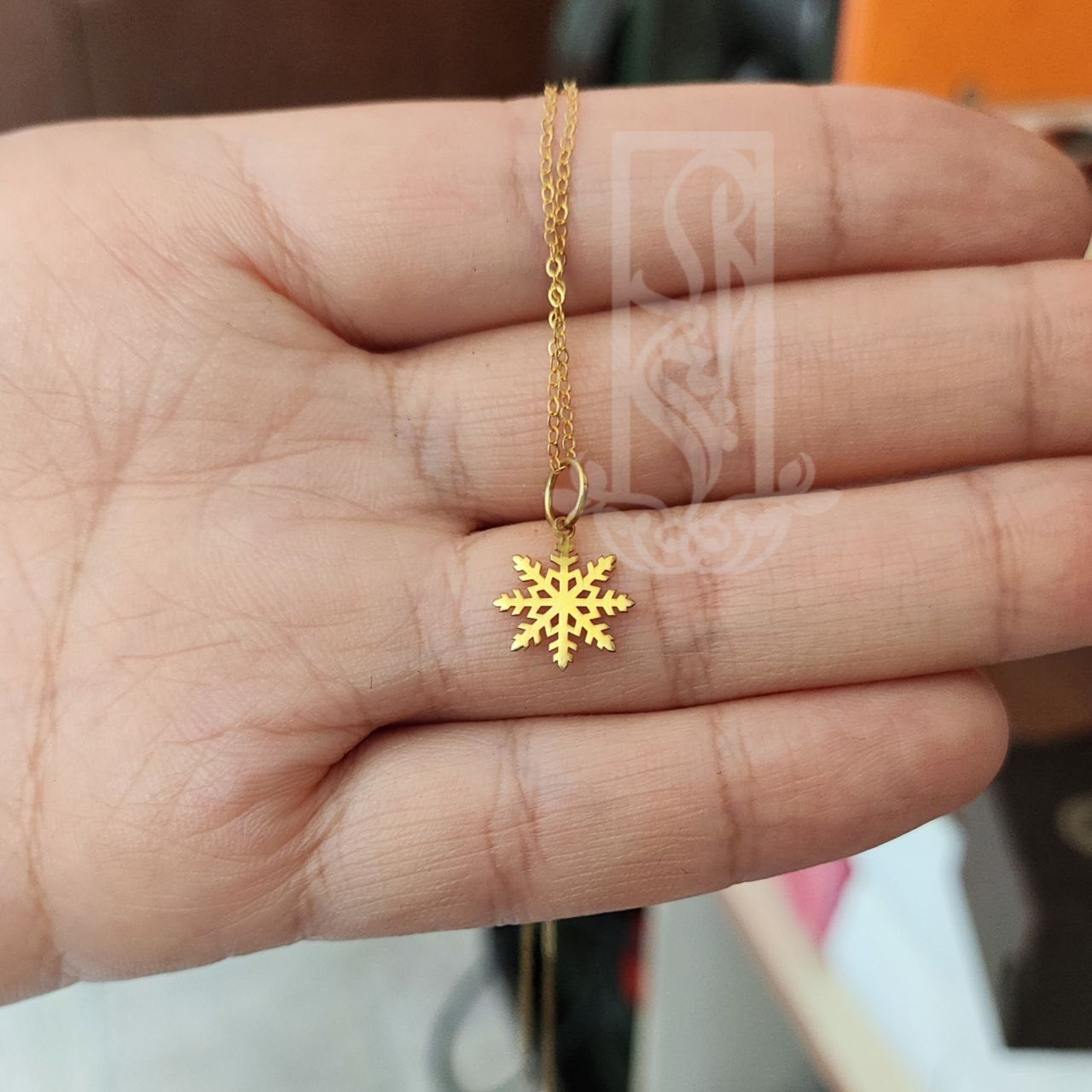 گردنبند طلا 18 عیار زنانه لیردا مدل برف ngn