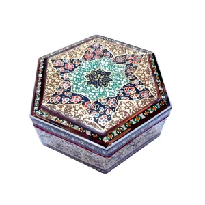جعبه جواهرات خاتم کاری مدل ماندالا کد 301