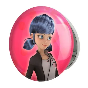 آینه جیبی خندالو طرح دختر کفشدوزکی مدل تاشو کد 24998 