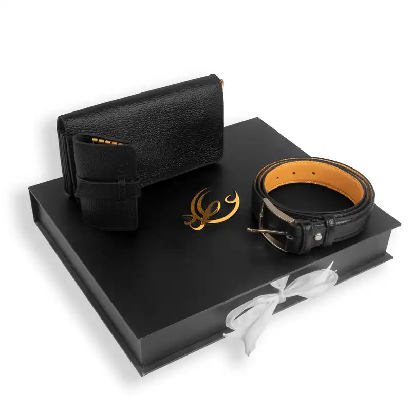 ست هدیه مردانه چرم عطارد مدل چرم طبیعی کد A41