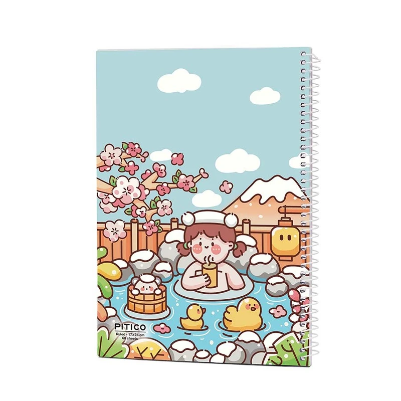 دفتر مشق 60 برگ پیتیکو طرح دختر کیوت