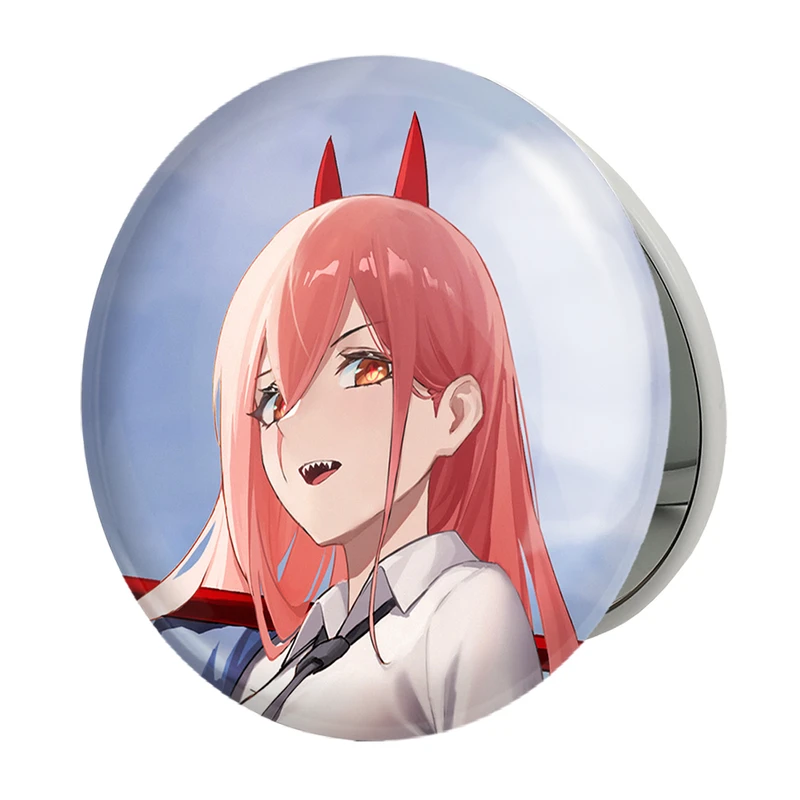 آینه جیبی خندالو طرح پاور انیمه مرد اره ای Chainsaw Man مدل تاشو کد 22345 