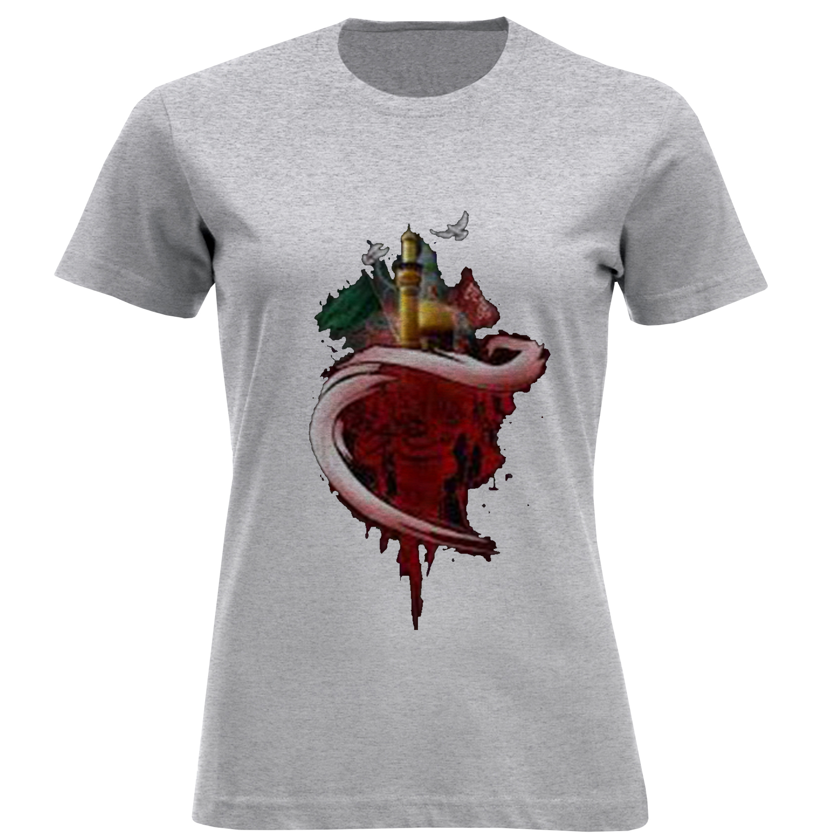 تی شرت آستین کوتاه زنانه مدل یاحسین D813