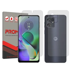 Promate Resistant model transparent screen protector suitable for Motorola Moto G54 mobile phone Along with the phone back protector