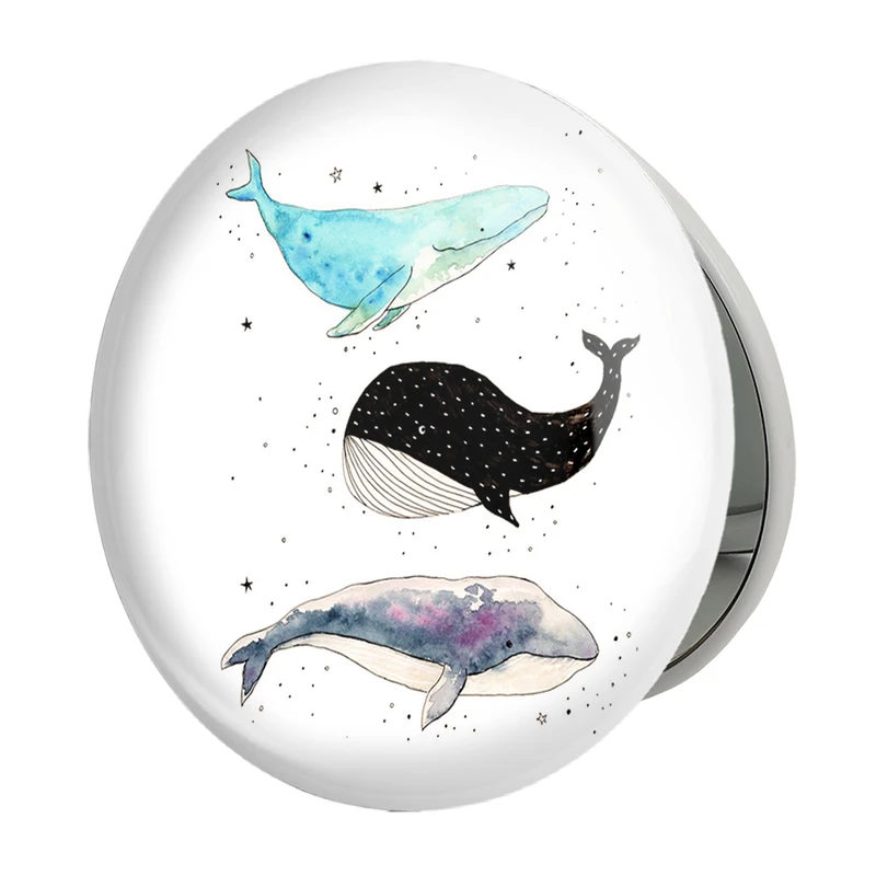 آینه جیبی خندالو طرح وال نهنگ مدل تاشو کد 29508