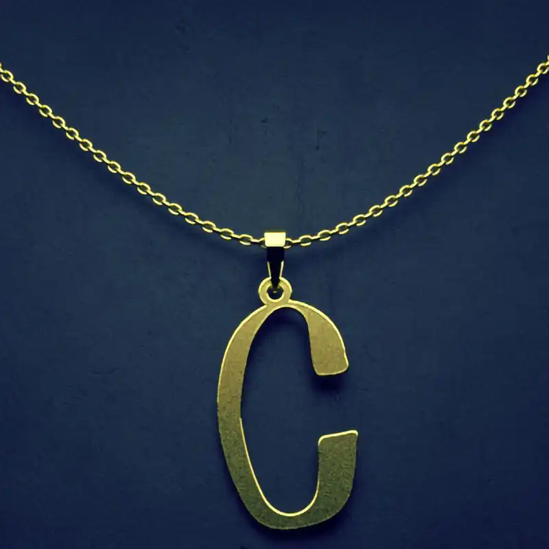 گردنبند طلا 18 عیار زنانه مدوپد مدل حرف C کد H3-1-1163