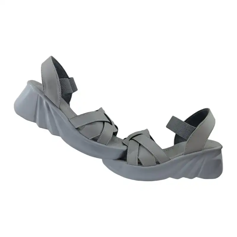 صندل زنانه مدل لژدار طرح آیهان رنگ طوسی