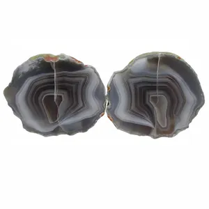 سنگ راف عقیق مدل سلیمانی کد RS875 مجموعه 2 عددی