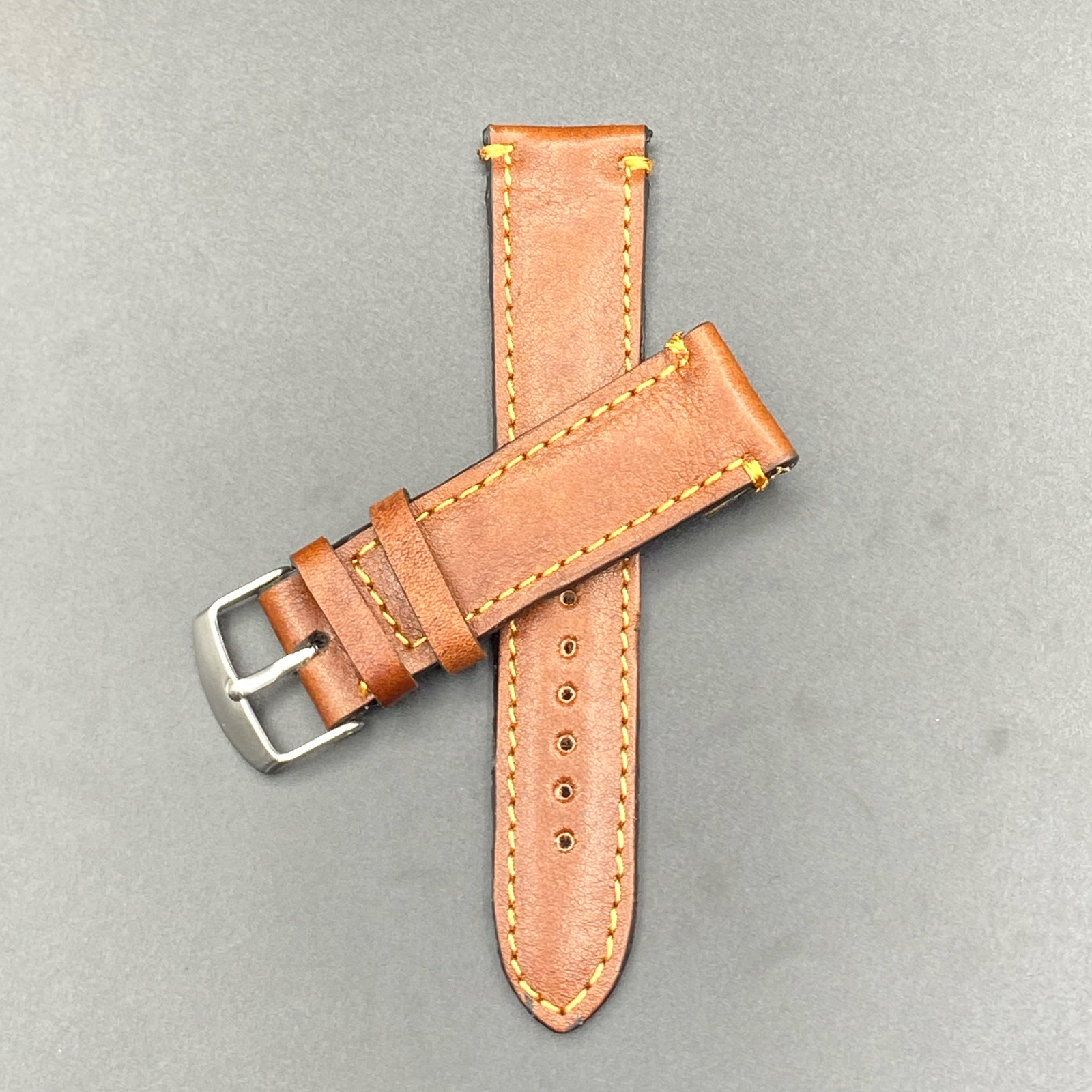 بند ساعت مچی مدل چرمی LC natural  22mm