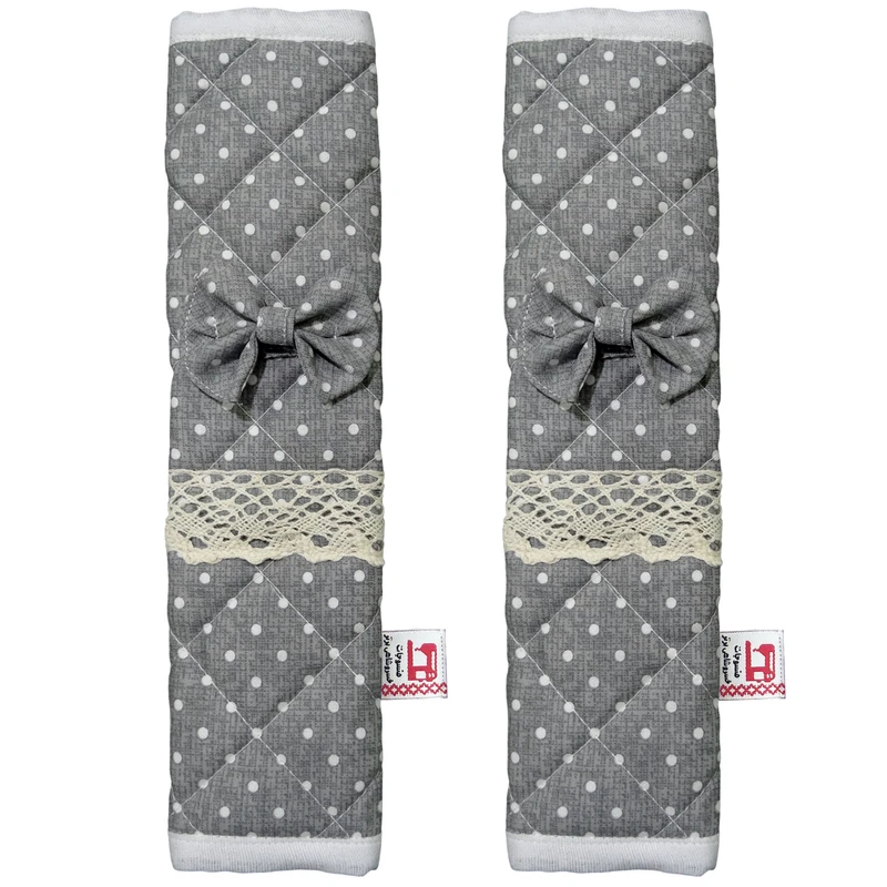 دستگیره یخچال منسوجات خسروشاهی برتر مدل چسبی طرح خالدار بسته 2 عددی کد YAKH16