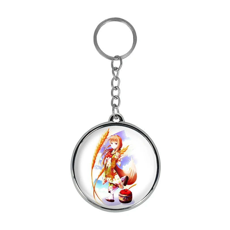 جاکلیدی خندالو طرح هولو انیمه ادویه و گرگ مدل دوطرفه کد 3613136132