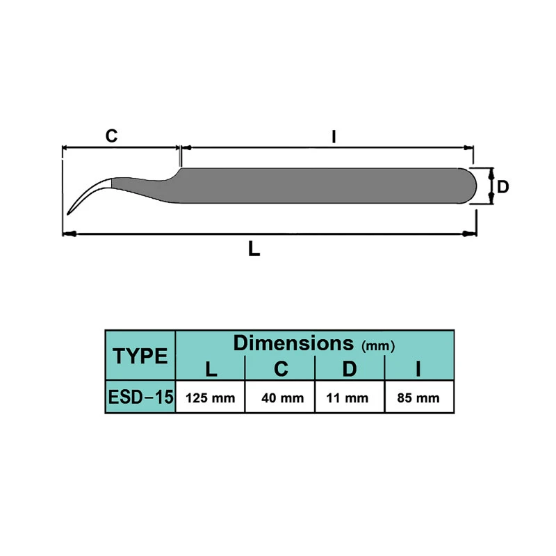 انبر پنس مدل ESD-15 سایز 5 اینچ عکس شماره 5