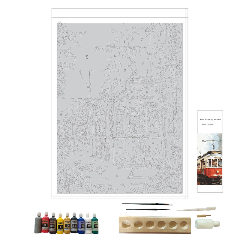 بسته رنگ آمیزی سالوت مدل آکرولیک کد 031005 مجموعه 18 عددی