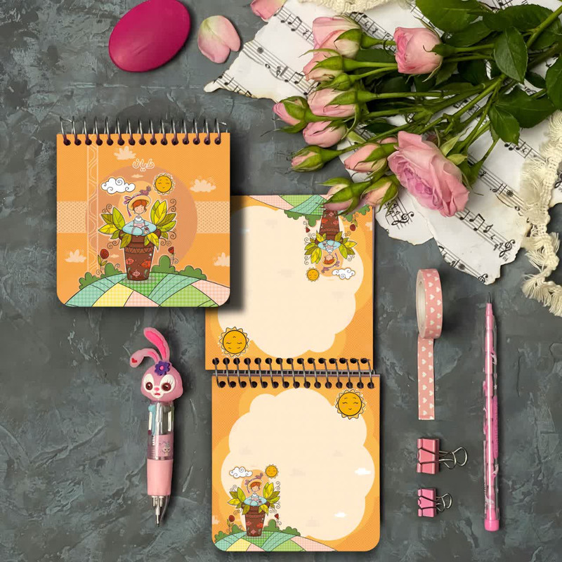 دفترچه یادداشت 80 برگ دایان مدل حاشیه دار کد 41763 بسته 6 عددی