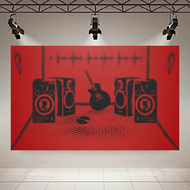 تابلو بوم طرح موزیک مدل red room کد AR31208