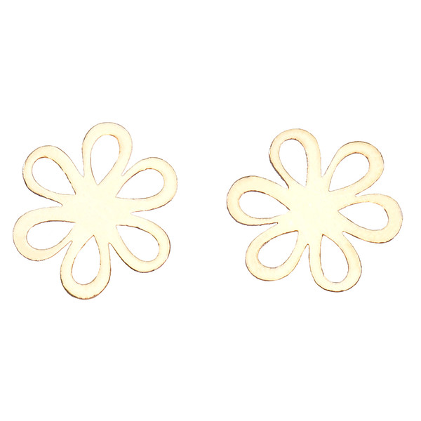 گوشواره طلا 18 عیار زنانه کرابو طرح گل مدل Kr5005