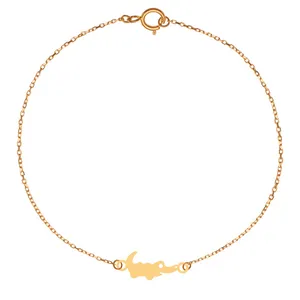 دستبند طلا 18 عیار زنانه الن نار مدل تمساح 101969