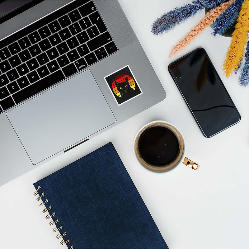 استیکر لپ تاپ طرح گربه 05 کد 1791