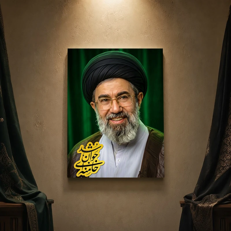 تابلو شاسی مدل مذهبی طرح رهبر امام سید مجتبی خامنه‌ای کد 108SM