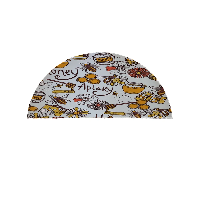 پادری مدل نیم دایره طرح عسل کد 8531 سایز 90×45 سانتی متر