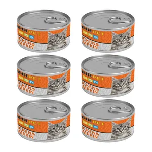 کنسرو نچرال گربه شهرپت مدل Chicken Pumpkin وزن 120 گرم بسته 6 عددی