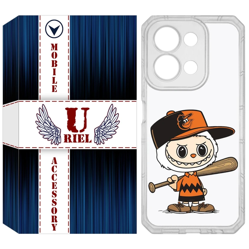 کاور یوریل مدل Clear کد 128 طرح لبوبو Labubu مناسب برای گوشی موبایل شیائومی Redmi 15C 4G