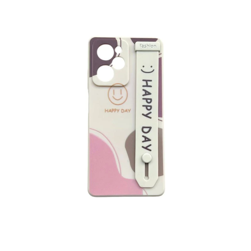 کاور مدل سیلیکونی دستبندی  طرح Happy day  مناسب برای گوشی موبایل  شیائومی Poco X5 pro