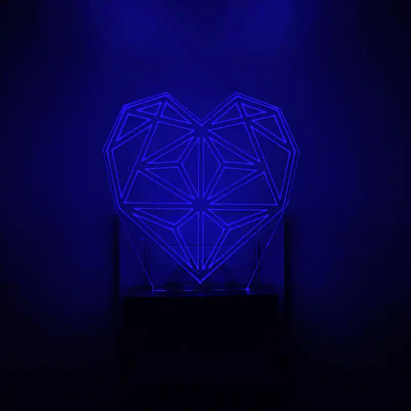 چراغ خواب طرح قلب مدل دیواری