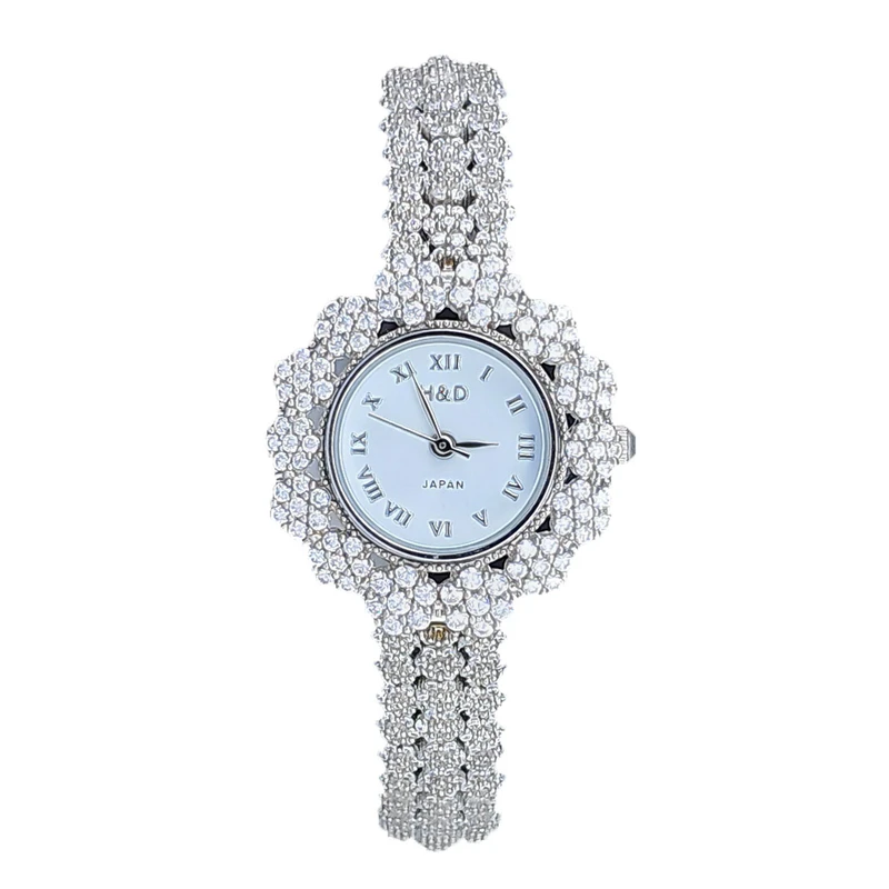 ساعت مچی عقربه‌ای مکانیکی نقره زنانه مدل شکوفه کد SHL