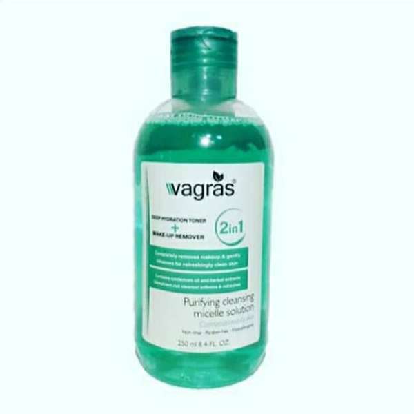 تونر پاک کننده آرایش صورت واگراس مدل 001 حجم 250 میلی لیتر تونر پاک کننده آرایش صورت واگراس مدل 001 حجم 250 میلی لیتر