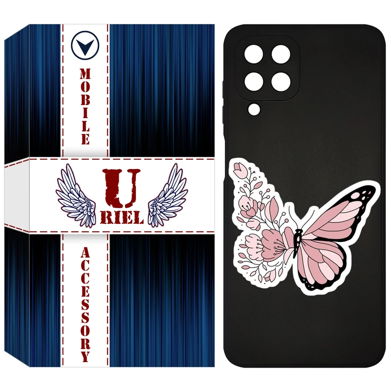 کاور یوریل قاب مدل KSH کد 98 طرح پروانه مناسب برای گوشی موبایل سامسونگ Galaxy M33