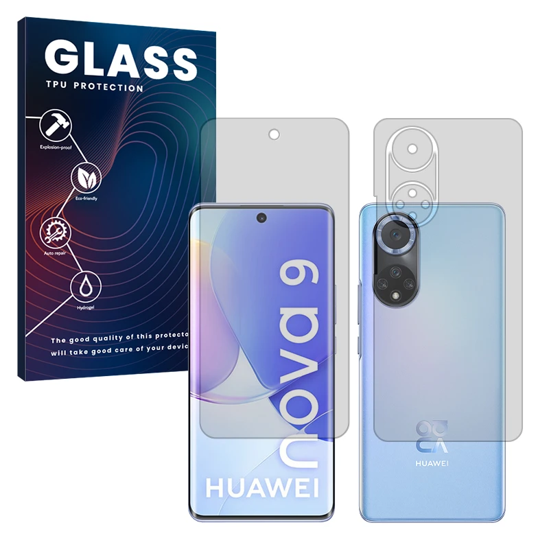 محافظ صفحه نمایش مات گلس مدل Resistant مناسب برای گوشی موبایل هوآوی Nova 9 به همراه محافظ پشت گوشی موبایل 