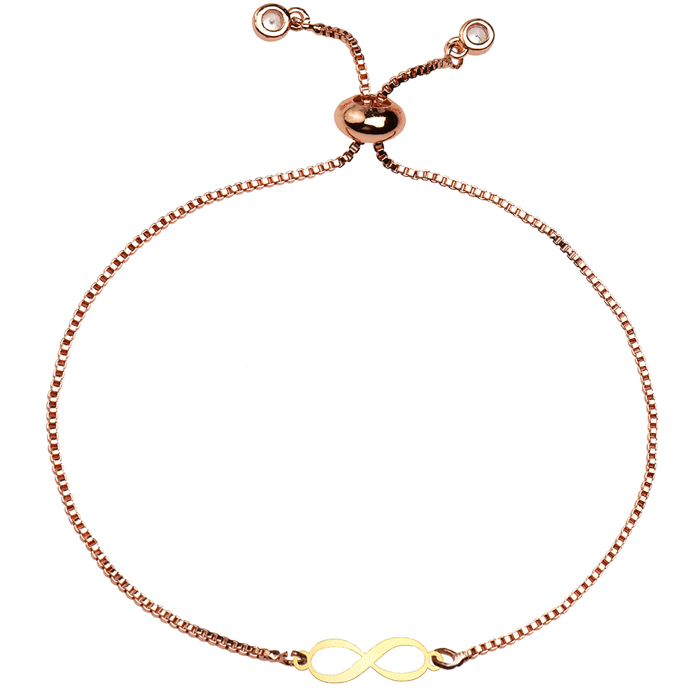 دستبند طلا 18 عیار زنانه کرابو طرح بینهایت مدل Kr1548 -  - 1