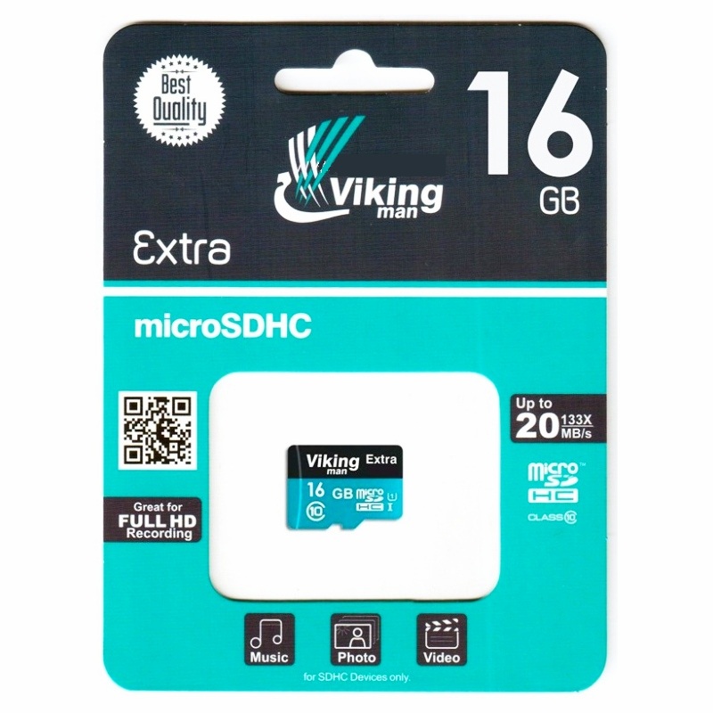 کارت حافظه microSDHC وایکینگ من مدل x133 سرعت 20MBps ظرفیت 16 گیگابایت