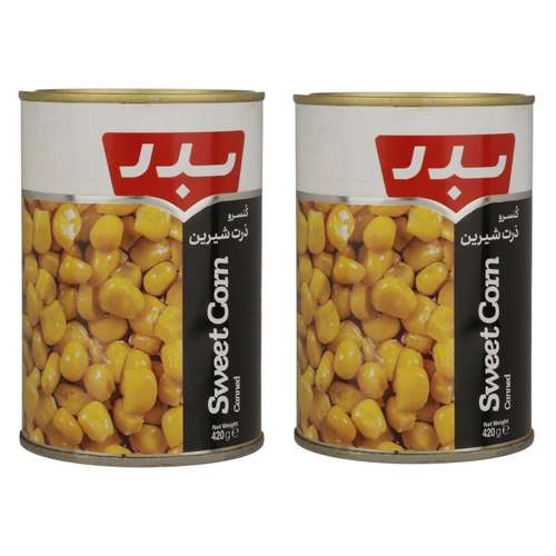 کنسرو ذرت شیرین بدر - 420 گرم بسته 2 عددی