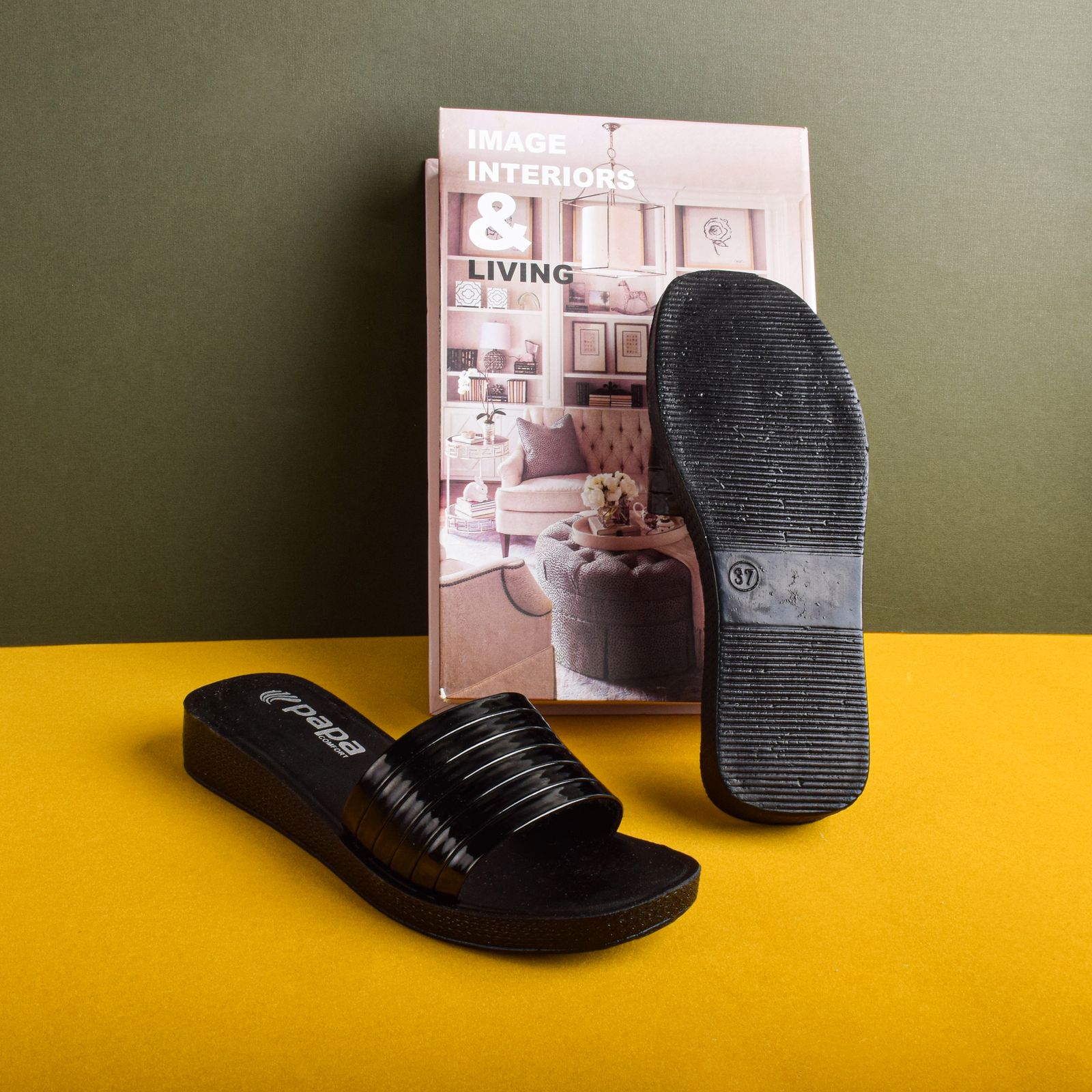 دمپایی زنانه پاپا مدل BK.2855 - - 4